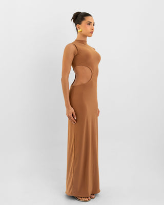 Aroa Caramelo Vestido